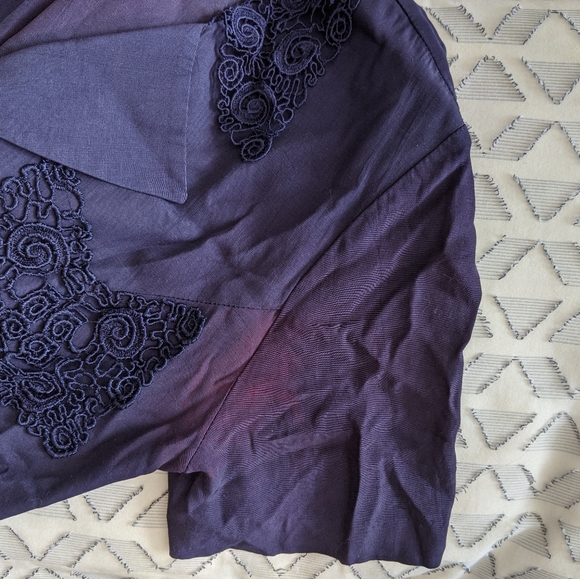 Vintage long button-up dress with short sleeves - Picture 6 of 10